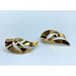 18ct Modern Design Yellow Gold Earrings 5.1g