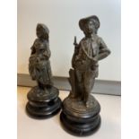 Pair of Finely Made Spelter Figures (Roughly 22cm)
