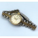 Rolex Ladies Oyster Perpetual Datejust bracelet Watch. Champagne dial , stainless steel tonneau case