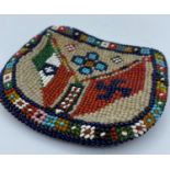 Italian - Nazi Relic. A Bead Work Purse Bearing Italian and Nazi and Flags with a 1939 Date.