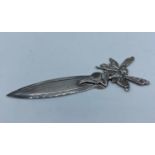 Fairy Topped Silver Bookmark, 8.2cm approx and stamped 925
