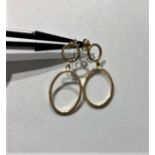 Pair of 9K Yellow Gold Earrings, weigh 1g (ECN382)