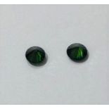 Pair of green Diamonds loose Stones, total weight 0.83ct approx
