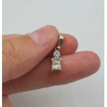 9CT gold Pendant with CZ Stone