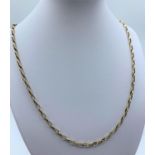 9ct Gold Link Necklace, weight 4g and 62cm long