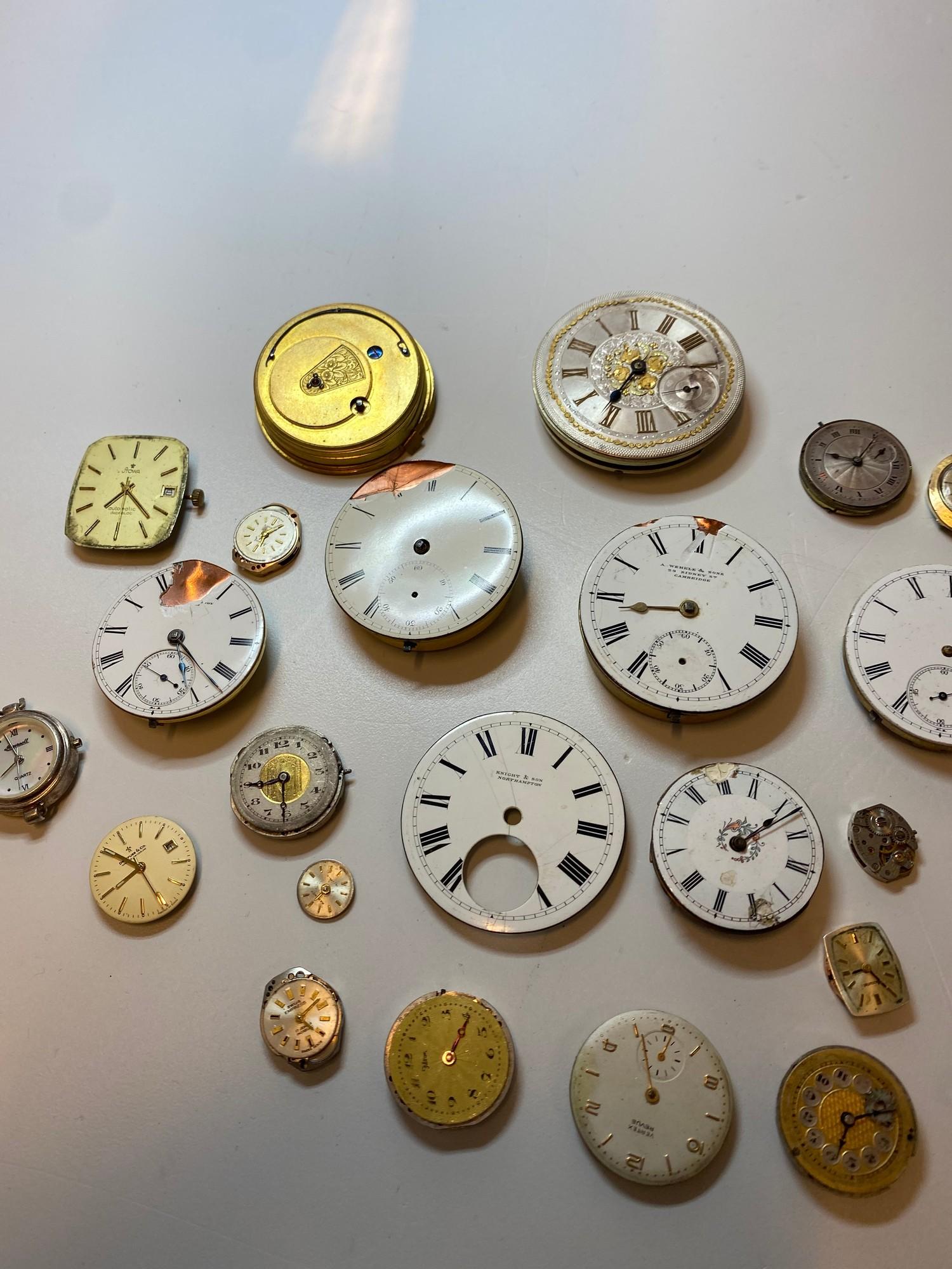 Collection of assorted Vintage Watch Movements and Parts, mostly Antique some modern - Image 3 of 7