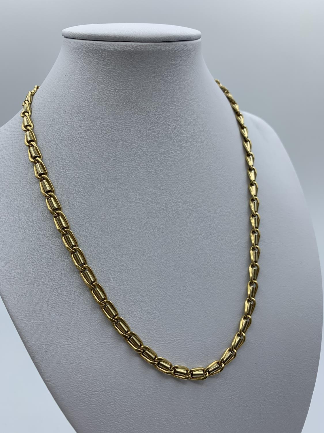 18ct yellow and white Gold designer Necklace, weight 44.7g and 42cm long - Image 10 of 20