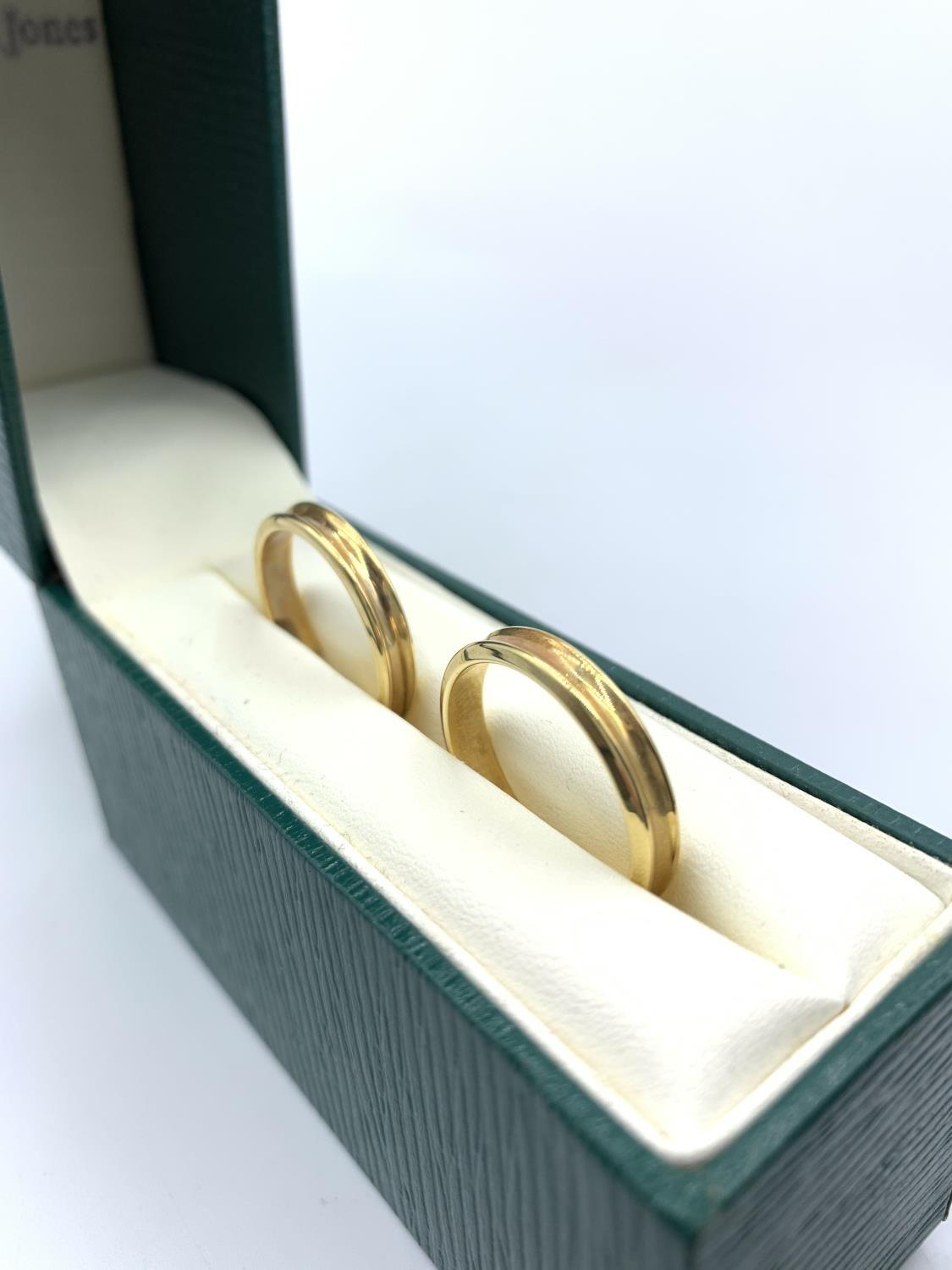 Pair of 18K Yellow Gold Hoop Earrings in original presentation box, weight 2.2g and 2cm diameter - Image 2 of 10