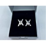 PAIR OF 18CT WHITE GOLD DIAMOND SET STUD EARRINGS, WEIGHT 3.3G APPROX AND 0.20CT DIAMONDS