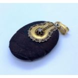 Victorian Mourning Pendant (needs glass) in 9K Gold