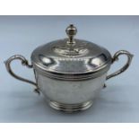 Vintage Silver Pot with Lid and Twin Handles, Hallmarked London Makers mark AHN A Haviland-Nye 1968,