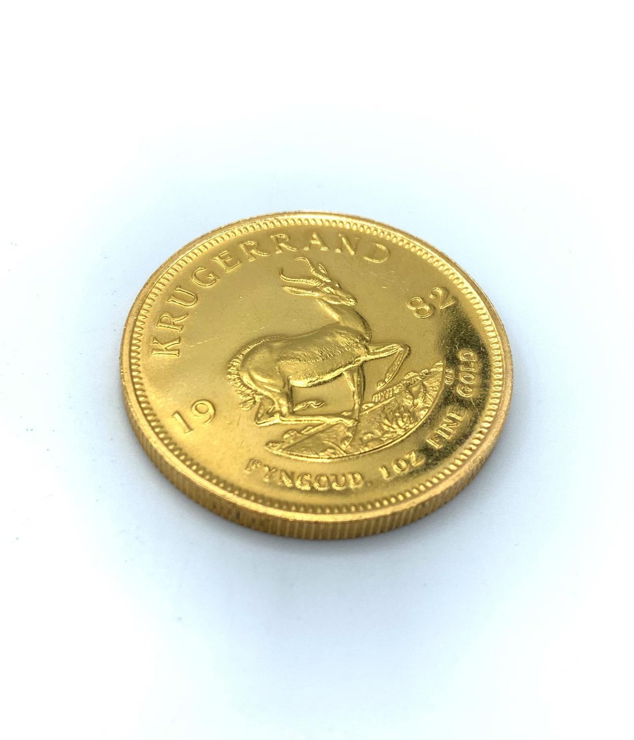 Krugerrand Coin Minted in 1982 CI03 Fine Gold - Image 2 of 3