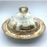 H & R Daniel Muffin Dish circa 1890 with ornate lid Stanhope Shape (pattern no 7344)