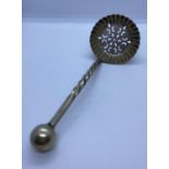 Vintage Silver Sifter Spoon, weight 27g and 13cm long approx