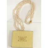 Freshwater Pearl Necklace in Original box, approx 23" long