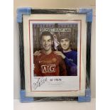 A Portrait in Oil of Christian Ronaldo and George Best Signed by C.Ronaldo