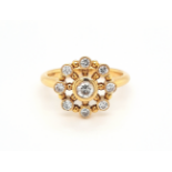 18K Yellow Gold Ring with 0.60ct Diamonds, weight 5.97g and size N WGI certificate (DR172)
