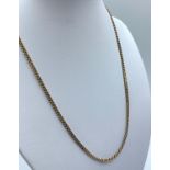 9ct Yellow Gold Link Necklace , marked Italy 375, weight 4.7g and 46cm long approx