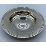 Silver Armada Dish, clear Hallmark for Birmingham Silver 10cm diameter and weight 80g approx