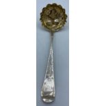 Antique Silver Fruit Spoon Hallmarked London 1787, weight 49g and 17cm long approx