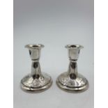 Pair of Silver Candlesticks, weight 177g