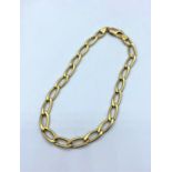 9CT Yellow Gold Link Bracelet, 20cm long and weight 6.9g aaprox