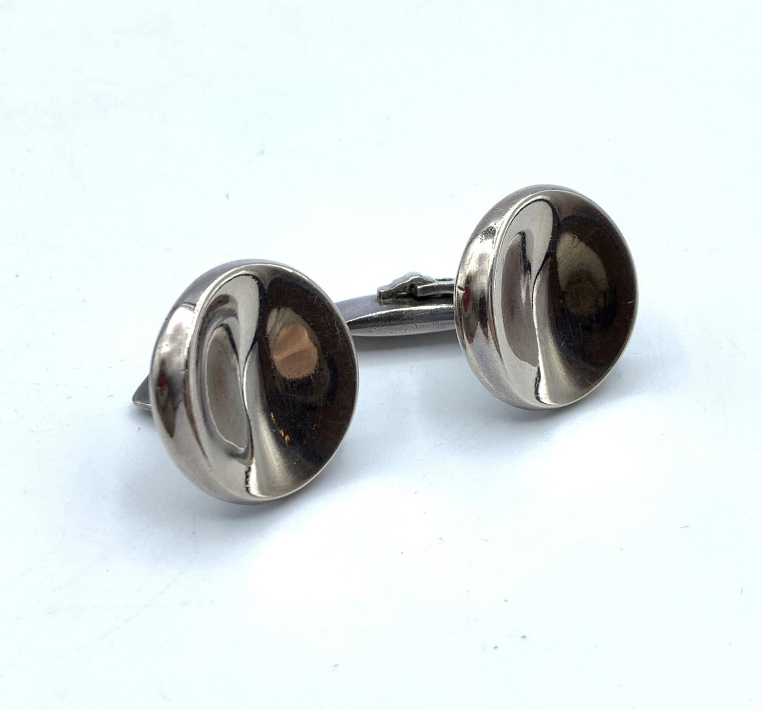 Pair of Georg Jensen Silver Cufflinks in original Box, weight 21.7g and size 25x30mm approx
