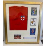 1966 England World Cup Football Winners Signed Shirt signed by Geoff Hurst and Martin Peter