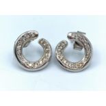 18ct White Gold and Diamond Earrings (0.5ct), weight 2.9g