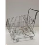 A detailed Miniature Shopping Trolley, 27x17x30cm