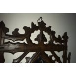 Antique 19th C carved and pierced Mirror wall shelf.