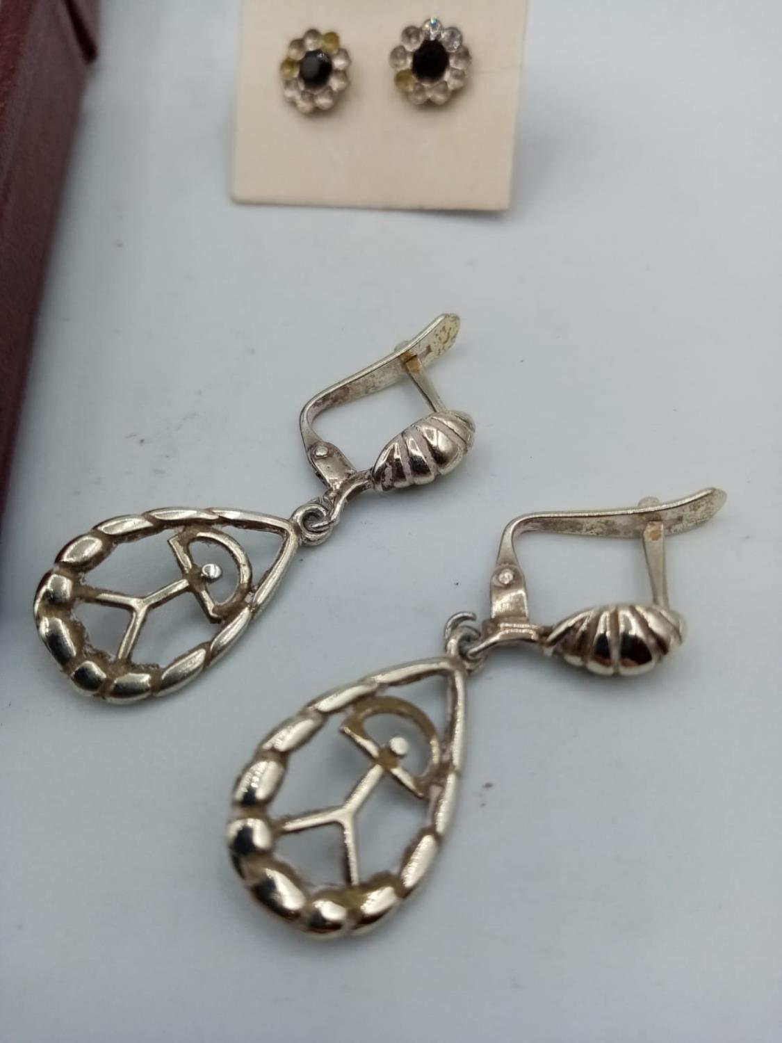 3x Pairs of Vintage Silver Earrings (3) - Image 6 of 8