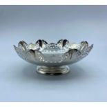 Vintage Silver Sweet Dish, Hallmarked Sheffield 1957, weight 163g and size W15cm x H6cm