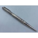 Vintage Silver Propelling Pencil having the name Yard-O-Lead, good clear Hallmark for Silver