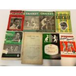 8 x Assorted Cricket magazines