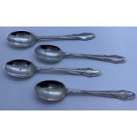 4x Silver Tea Spoons 1956, weight 52g (4)