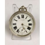 Antique large heavy Sterling Silver Pocket Watch, Allan Barker Stokesley weight 170.6g