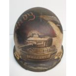 WW2 US M1 Helmet with Post War Normandy Memorial Painting