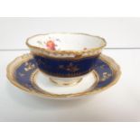 H&R Daniel First Gadroon Cup& Saucer in good condition circa 1825 small flaws