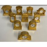 Ten minute Quartz Clocks, 4-5cm tall (10)