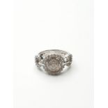 18ct White Gold Diamond Ring with approx 1.15ct diamonds, weight 5.7g and size N
