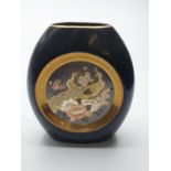 Japanese Chokin Vase gilded with 24ct Gold and Silver, 10cm tall