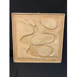 Boleslaw Utkin (Russian, 1913?1993). Abstract relief on board. Signed size 74cm x 74cm