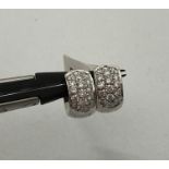 Pair of 18K White Gold Earrings with 1.30ct Diamonds, weight 9.4g (ecn691)