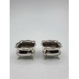 Pair of Silver Pots, weight 58g