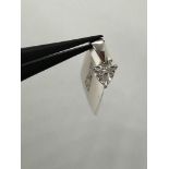 9K White Gold Pendant with Diamonds, weight 0.42g (ecn477)