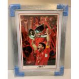 Steven Gerrard Signed Print with Certificate of Authenticity, taken from the Champion League Final