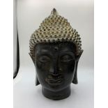 Buddha Head made from resin, 26cm tall