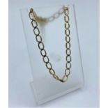 18ct Large Link Bracelet With Safety Catch 6.6g 19cm