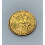 1892 Gold Sovereign with veiled Victoria Head and George and the dragon on the reverse